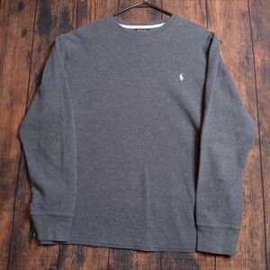 Polo Ralph Lauren Men's Thermal Long Sleeve Crew Neck‎ Shirt XL Gray